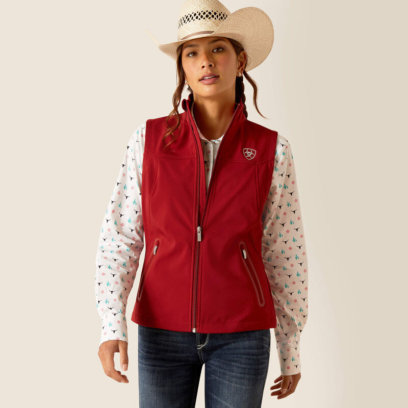 WOMEN'S NEW TEAM RED SOFTSHELL VEST – Whitt's Out West